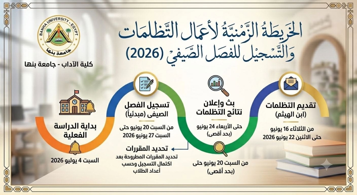 إعلان هام وعاجل: الخريطة الزمنية لأعمال التظلمات والتسجيل للفصل الصيفي