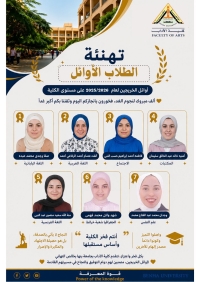 اعلان اسماء الطلاب الاوائل لكلية الاداب 2025/2026